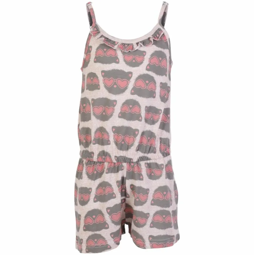 Crossbow Pige Jumpsuit - Rosa m. Hjerter
