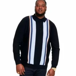 D555 Darley Herre Polo Plus Size - Navy