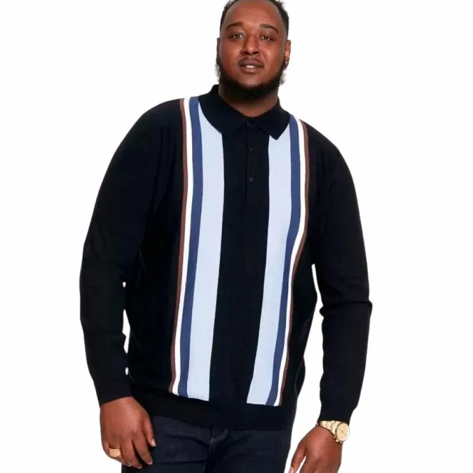 D555 Darley Herre Polo Plus Size - Navy