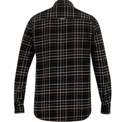 D555 Destin Herre Skjorte Plus Size - Black/Tan Check