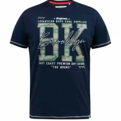 D555 Hardwick Herre T-shirt Plus Size - Navy
