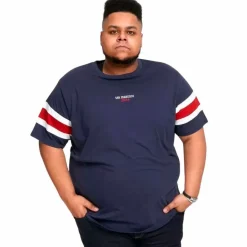 D555 Hitchin Herre T-shirt Plus Size - Navy