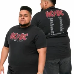D555 Jailbreak AC/DC Herre T-shirt Plus Size - Black