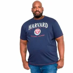 D555 Stapleford Herre T-shirt Plus Size - Navy Marl