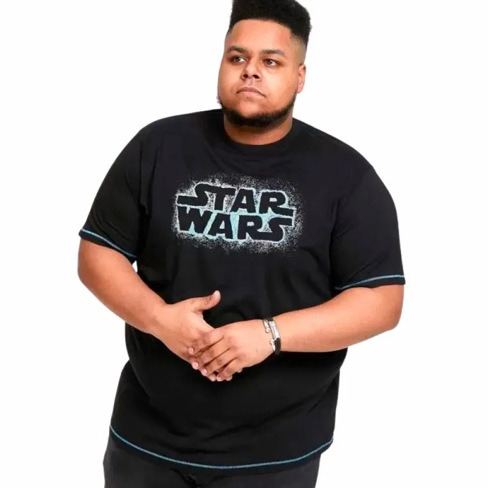 D555 Star Wars Herre T-shirt Plus Size - Black