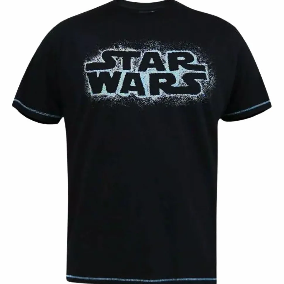 D555 Star Wars Herre T-shirt Plus Size - Black