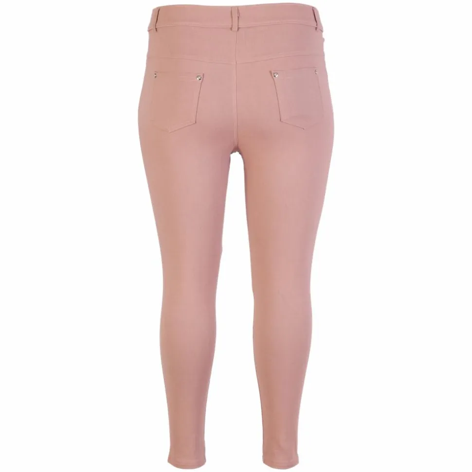Dame Jeggings Plus Size - Gammel Rosa