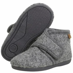 En Fant Børne Hjemmesko i uld - Dark Gray Melange