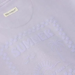En Fant Pige Sweatshirt i økologisk bomuld - Purple Heather