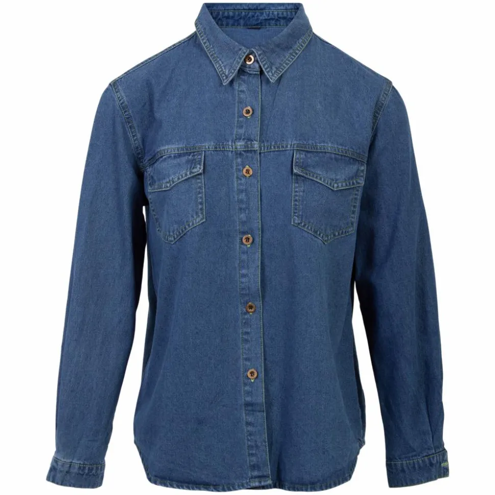 Fashion Lorrta Dame Skjorte Jakke - Denim