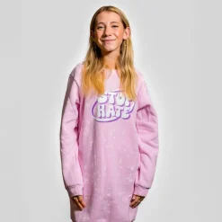 FirstGrade Naja Münster - Stop Hate Pige Sweatkjole - Lyserød
