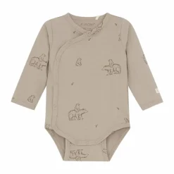 Fixoni Baby Body i økologisk bomuld - Mocha Meringue