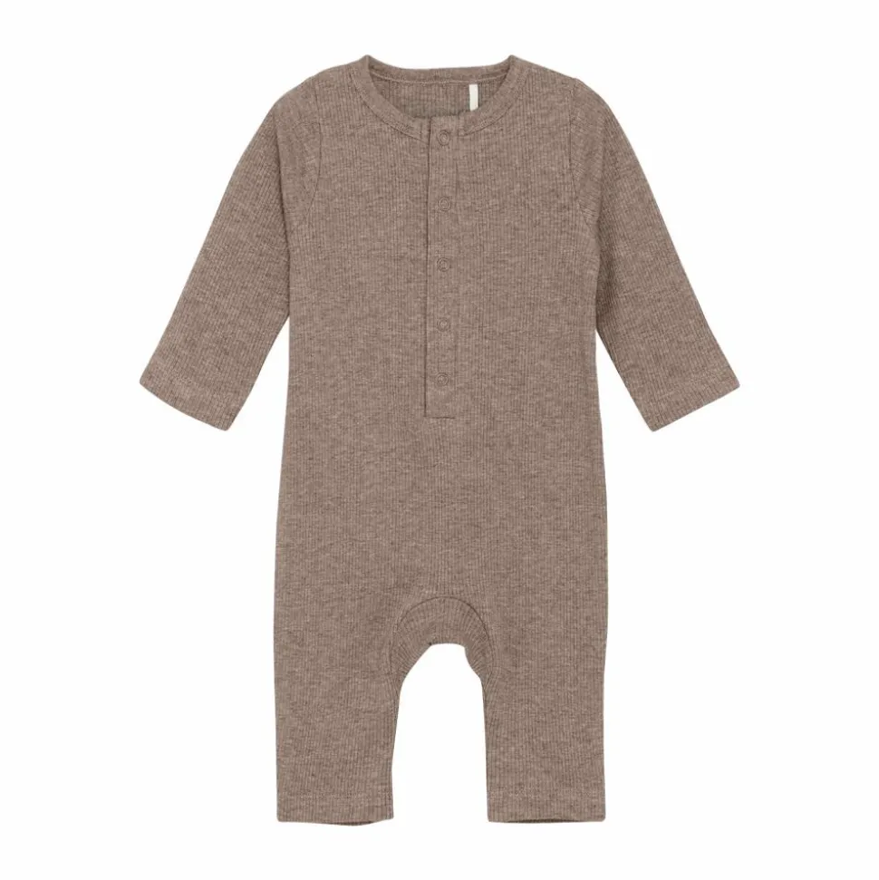 Fixoni Baby Heldragt m. stretch - Coffee Quartz Melange