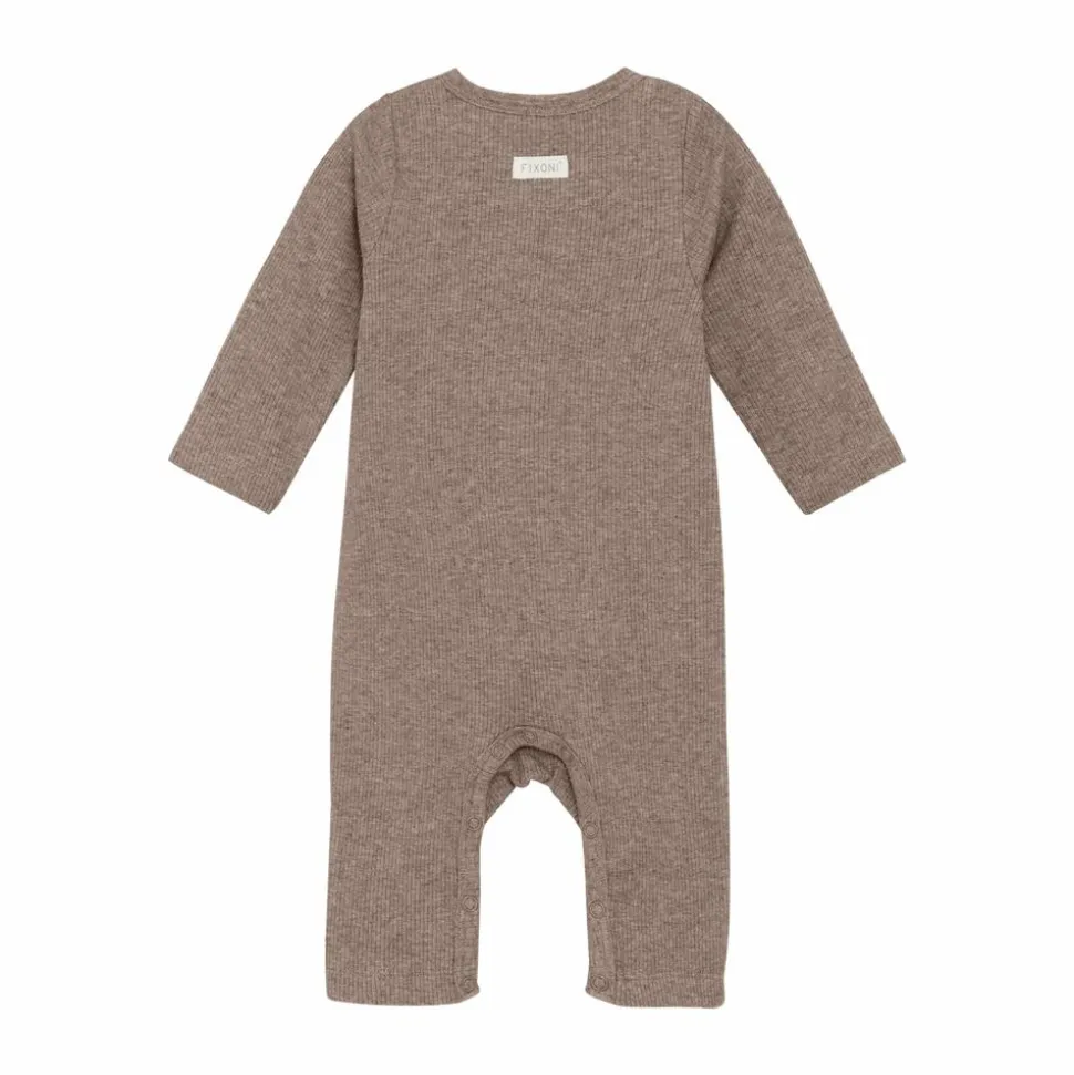 Fixoni Baby Heldragt m. stretch - Coffee Quartz Melange