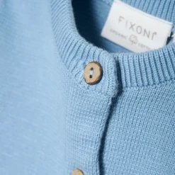Fixoni Børne Cardigan i økologisk bomuld - Ashley Blue