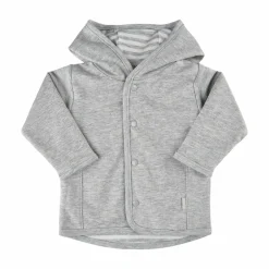 Fixoni Børne Cardigan i økologisk bomuld - Grey Melange