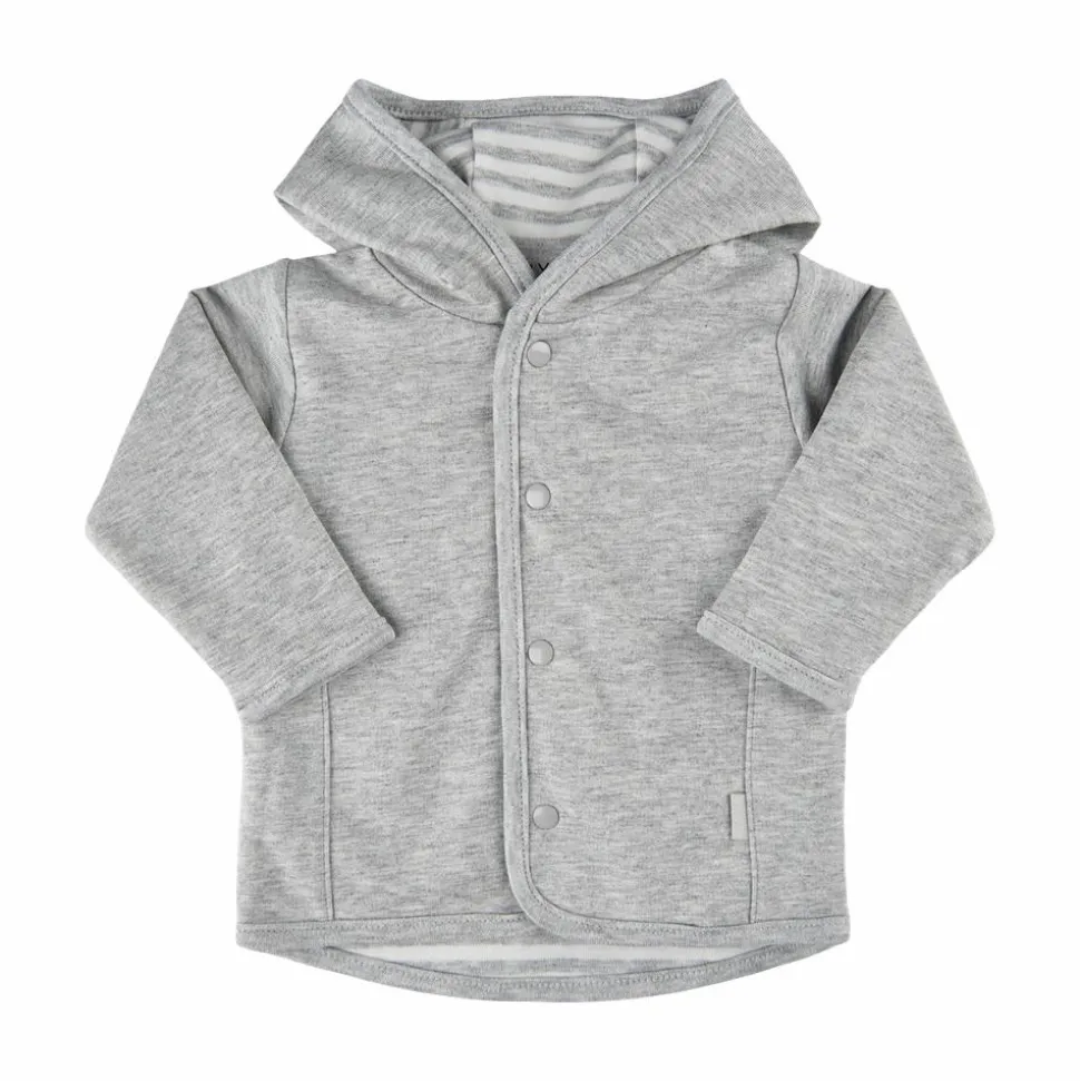 Fixoni Børne Cardigan i økologisk bomuld - Grey Melange