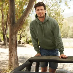 Fruit of the Loom Unisex Hættetrøje - Classic Olive