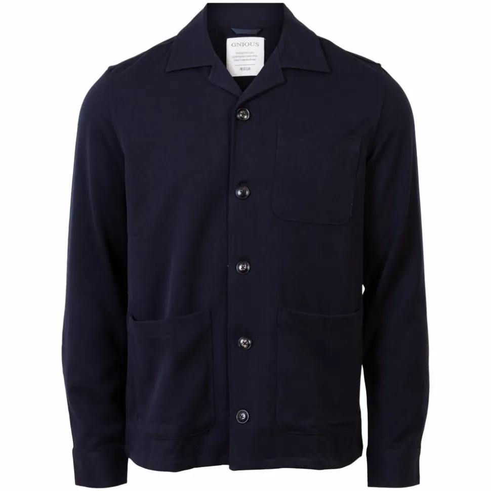 Gnious Herre Skjorte Jakke - Night Navy