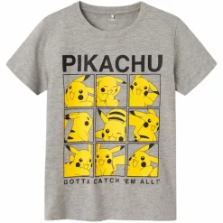 Guppy Alex Pokémon Pikachu Børne T-shirt - Grey Melange