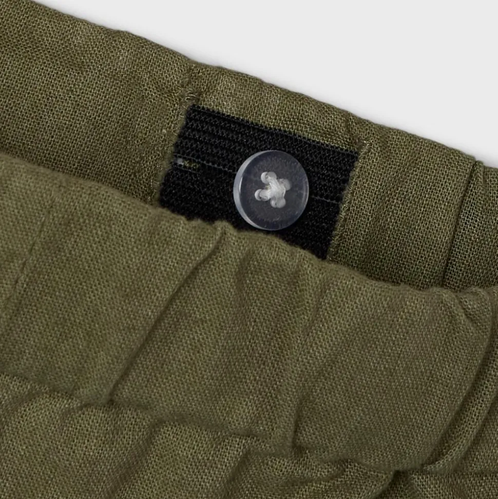 Guppy Haga Pige Shorts i hørmix - Oil Green