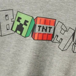 Guppy Minecraft Drenge T-shirt - Grey Melange