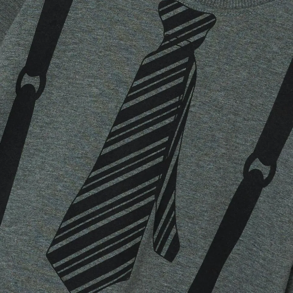 Guppy Raniel Drenge Langærmet t-shirt - Dark Grey Melange