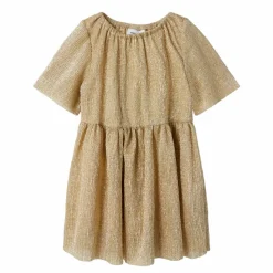 Guppy Ria Pige Kjole m. glimmer - Gold Colour
