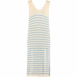 Hailys Dame Kjole - Beige Stripe