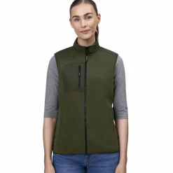 ID Bonded Dame Vest m. fleece - Oliven