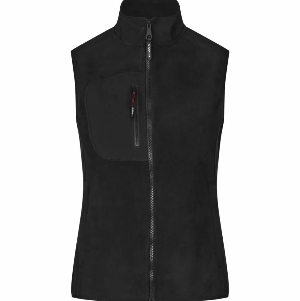 ID Bonded Dame Vest m. fleece - Sort