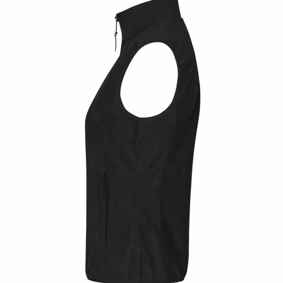 ID Bonded Dame Vest m. fleece - Sort