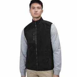 ID Bonded Herre Vest m. fleece - Sort