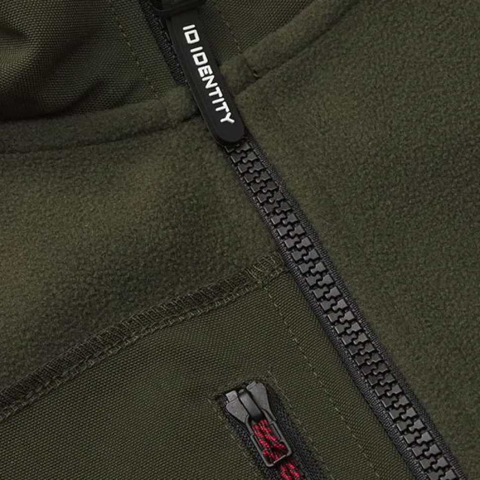 ID Bonded Herre Vest m. fleece - Oliven