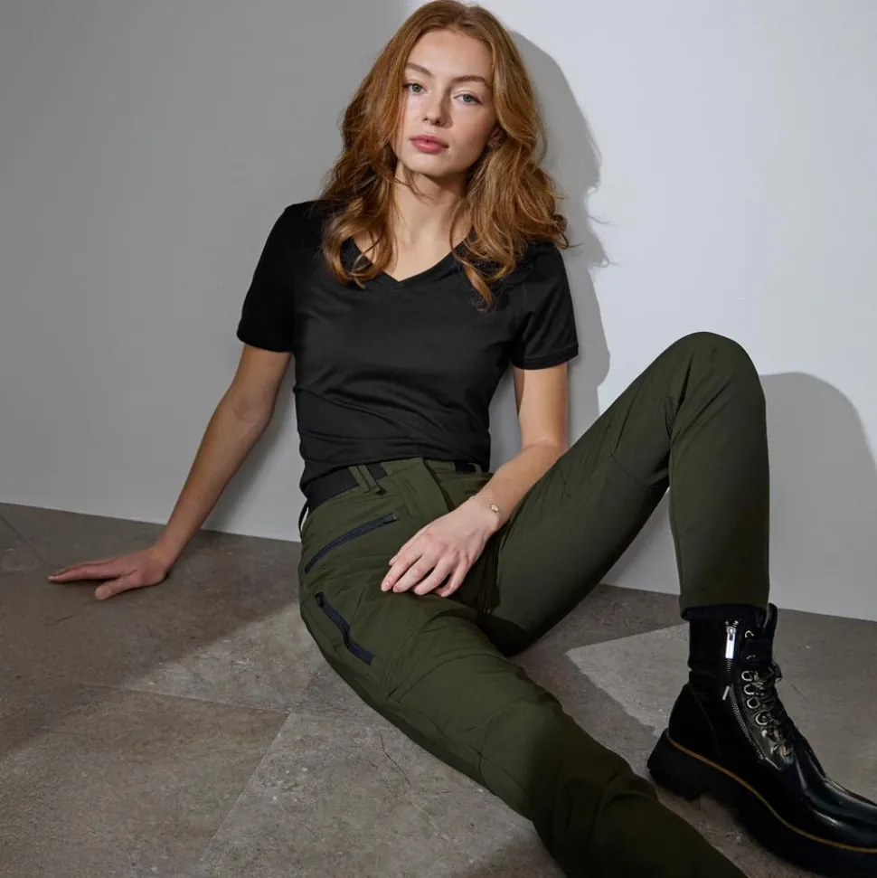 ID Core Dame Outdoorbukser - Oliven
