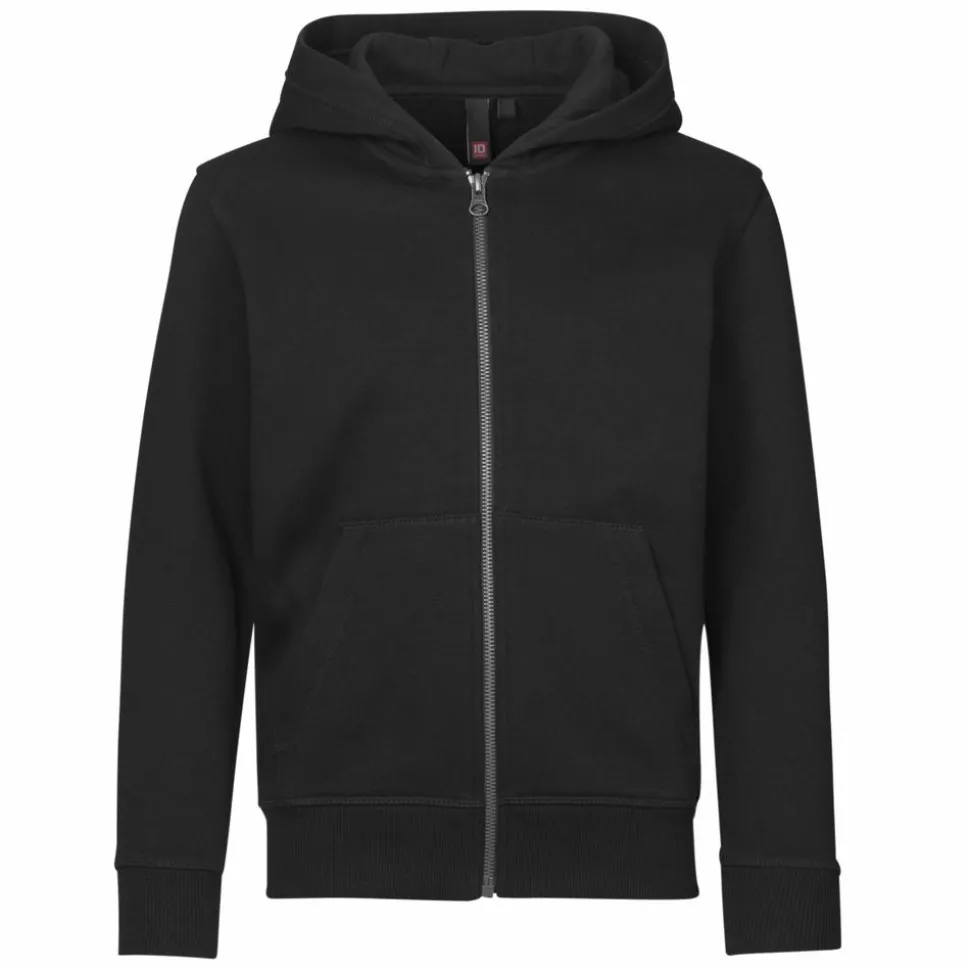 ID Core Zip Børne Hættetrøje - Sort