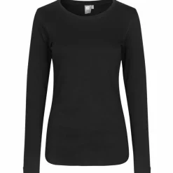 ID Interlock Dame Langærmet t-shirt - Sort