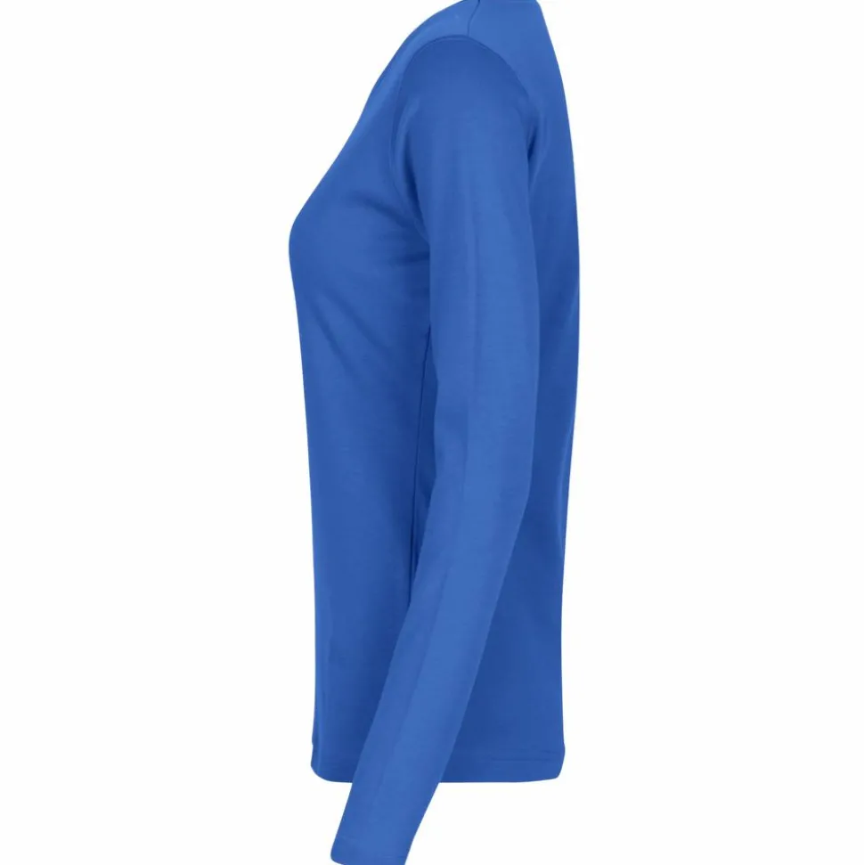 ID Interlock Dame Langærmet t-shirt - Azur
