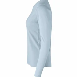 ID Interlock Dame Langærmet t-shirt - Lys Blå