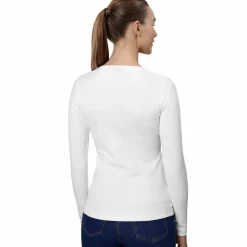 ID Interlock Dame Langærmet t-shirt - Hvid