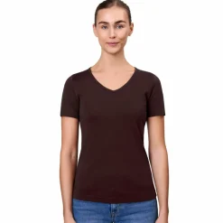 ID Interlock Dame T-shirt - Mørk Bordeaux