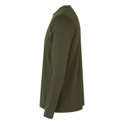 ID Interlock Herre Langærmet t-shirt - Oliven
