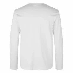 ID Interlock Herre Langærmet t-shirt - Hvid