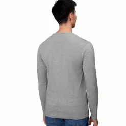 ID Interlock Herre Langærmet t-shirt - Grå Melange