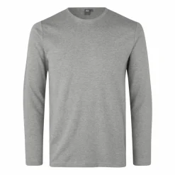 ID Interlock Herre Langærmet t-shirt - Grå Melange