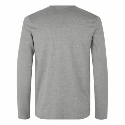 ID Interlock Herre Langærmet t-shirt - Grå Melange