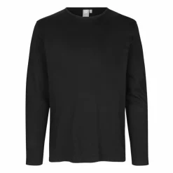 ID Interlock Herre Langærmet t-shirt - Sort