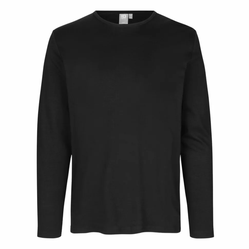 ID Interlock Herre Langærmet t-shirt - Sort