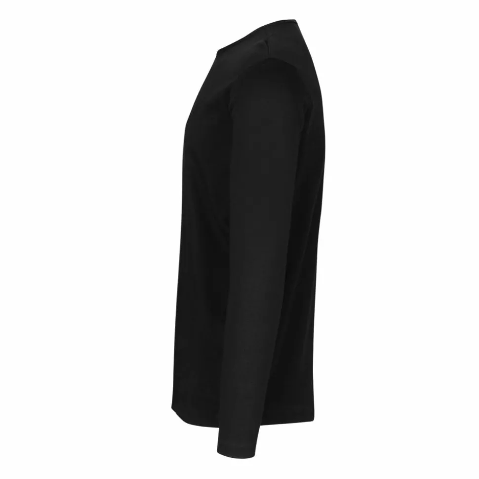 ID Interlock Herre Langærmet t-shirt - Sort