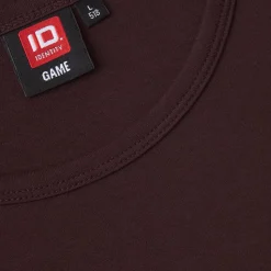 ID Interlock Herre Langærmet t-shirt - Mørk Bordeaux